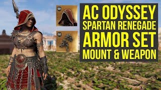 Assassins Creed Odyssey Gameplay SPARTAN RENEGADE SET Weapon amp Mount AC Odyssey Gameplay [upl. by Annais]