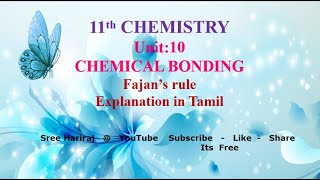 Fajans Rule in Tamil  Unit 10  11 Chemistry [upl. by Neersin]