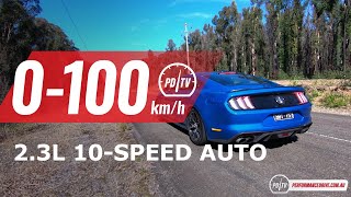 2020 Ford Mustang 23 High Performance 0100kmh amp engine sound [upl. by Shirlie]