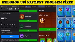 Carrom pool webshop upi problm solve😱 fatafat unlock carrom pass and legendary strikers [upl. by Ilegna]