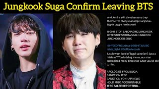 OMG😳 Jungkook Suga Confirm Leaving BTS 💔 Yoonkook Leaving BTS  Yoonkook  Jungkook Leaving BTS [upl. by Arrotal]