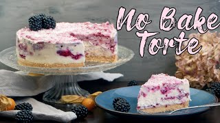 NO BAKE BEERENTORTE  Sommertorte selber machen mit Beeren Mascarponecreme ohne backen Rezept [upl. by Disario]