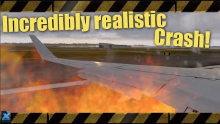 XPlane 11  Incredibly realistic Crash  Airline emergency  Broken Landing Gear [upl. by Amaj970]