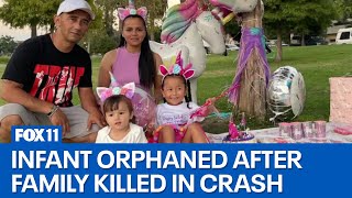 Mom dad daughter killed in New Years crash 1yearold daughter survives [upl. by Nnomae]