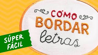 Puntos BÁSICOS para BORDAR LETRAS🧵 A Mano ✋  PASO A PASO [upl. by Janek]