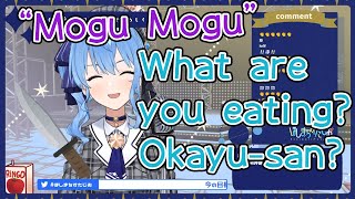 【Hololive JP】quotMogu Moguquot What are you eating Okayusan 【ENG SUB】 [upl. by Marthena]