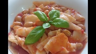 Sagne e fagioli  primo piatto della cucina tipica abruzzese [upl. by Luce]