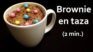 Brownie en Taza  2 minutos  Microondas  La mejor receta [upl. by Rehc]