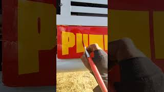 PUSHPA 🔥 name logo writing on truck art truck pushpa new [upl. by Lillie916]