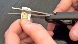 How to cut your SIM card Micro SIM Nano SIM  iPhone 5 [upl. by Nidnal]