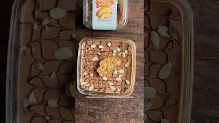 4 ingredients easy to make Chocolate almond biscotti pudding no bake eggless shorts [upl. by Bergerac214]