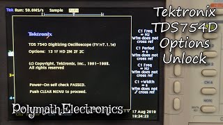 Tektronix TDS754D Options Unlock [upl. by Allertse641]