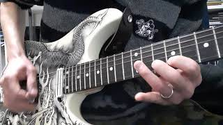 Storming The Gates Of HellRiot guitar solo cover [upl. by Ecikram]