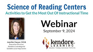 Science of Reading SoR Centers⎪A Kendore Learning Webinar [upl. by Urbanus420]