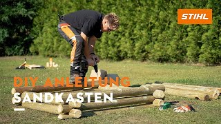 Sandkasten einfach selber bauen  DIY Anleitung [upl. by Lemrahc]