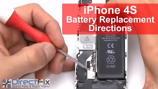 How to Replace the iPhone 4S Battery in 2 Minutes  DirectFix [upl. by Harbard]