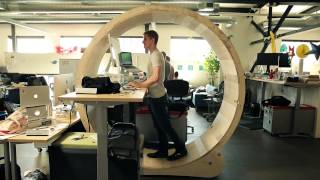 Hamster Wheel Standing Desk [upl. by Kjersti113]