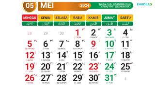 Kalender Mei 2024 dan Hari Libur [upl. by Vasileior]