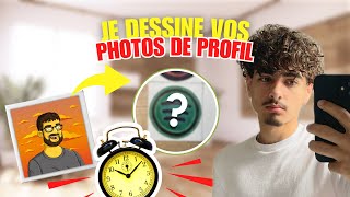 Je dessine vos photos de profil ✍🏼🧑🏻‍🎨 [upl. by Nohtahoj]