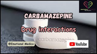 Carbamazepine  Drug interactions  CNS pharmacology emotionalmedico [upl. by Roede]