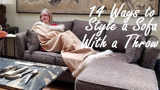 How to Style a Sofa With a Throw  14 not just 11 Creative Ways [upl. by Aggappora]