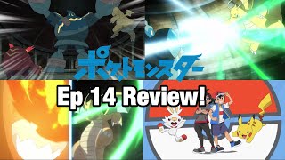 Go Catches Golurk Raid Battle Pokémon 2019 anime episode 14 review [upl. by Gladdie]