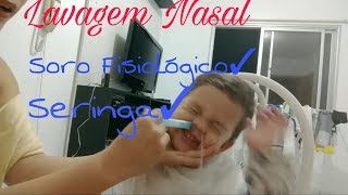 Lavagem Nasal com seringa e soro fisiológicoExperimento Kids [upl. by Suirauqed]