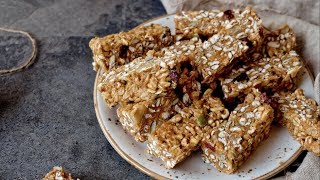 Barritas de cereales con frutos secos  RECETA FIT PARA LLEVAR  Delicious Martha [upl. by Yrtnej60]