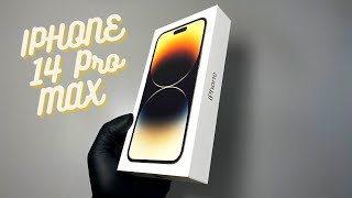 NEW GOLD IPHONE 14 PRO MAX unboxing  First Look [upl. by Pufahl638]