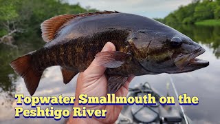 Kayak fishing on the Peshtigo River North East Wisconsin [upl. by Staley]