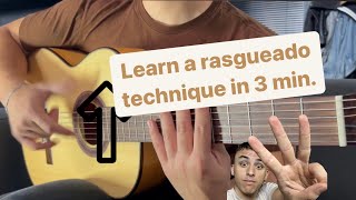 Rasgueado Technique Guitar Tutorial [upl. by Fawn]