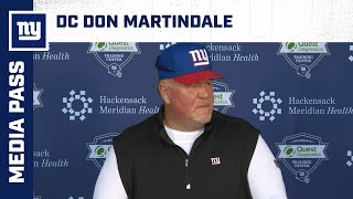 Wink Martindale on Return of Kayvon Thibodeaux amp Azeez Ojulari  New York Giants [upl. by Milurd953]