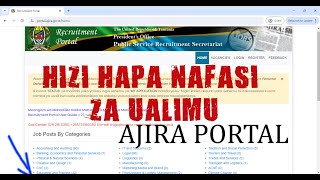 NAFASI ZA UALIMU  Jinsi ya kuangalia za ualimu ajira portal 1 [upl. by Sigismundo]