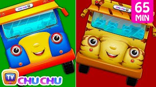 Wheels On The Bus Farm Animals Wild Animals London New York amp Lots More Nursery Rhymes  ChuChuTV [upl. by Eillom]