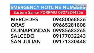 Balitang Bisdak Emergency Hotlines Bagyong Pepito [upl. by Arriek]