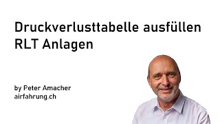 Druckverlusttabelle ausfüllen [upl. by Maltzman]