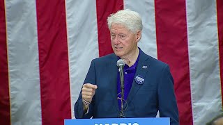 Former President Bill Clinton campaigns for Harris in Muskegon Heights [upl. by Lehet]