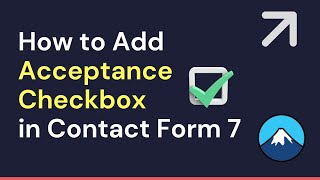 Contact form 7 Acceptance Field  Acceptance Checkbox Contact Form 7  CF7 Tutorial Part 9 [upl. by Ryhpez]