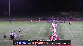 Solomon HS FB vs Goessel Homecoming 92923 [upl. by Emse]