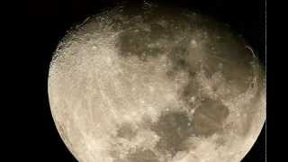 The Moon as viewed from the Earth  6 inch reflector telescope [upl. by Tedder]