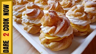 PRINCES KROFNE  Princes krofne sa poslastičarskim kremom  Recept za princes krofne  Cream Puffs [upl. by Ynattir339]