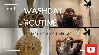 SIMPLE 4C HAIR WASHDAY [upl. by Lathrope]