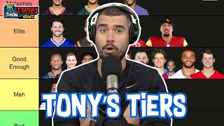 Tonys Quarterback Tier Rankings  The Dan Le Batard Show with Stugotz [upl. by Eiuol566]