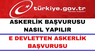 Askerlik Başvurusu Nasıl Yapılır  Güncel [upl. by Samala]