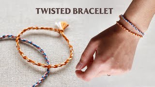 DIY Twisted Friendship Bracelets  Great for kids [upl. by Cataldo]