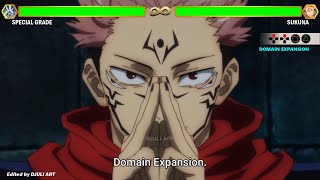 Sukuna vs Special Grade WITH HEALTHBARS  JUJUTSU KAISEN [upl. by Christopher957]