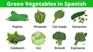 20 Green vegetable names in Spanish  Vegetables Vocabulary in Spanish [upl. by Odlo489]