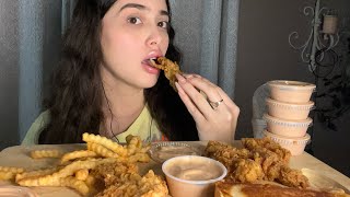 ASMR  MUKBANG COMIENDO RAISING CANES POR PRIMERA VEZ [upl. by Oralia]