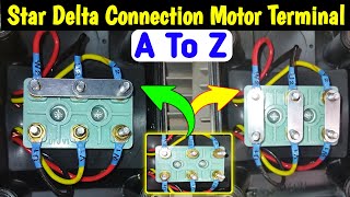 Motor Terminal Star Delta Connection  3 Phase Motor Connection MianElectric [upl. by Rois696]