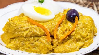 Ají de Gallina o Pollo RECETA PERUANA Super Fácil y Delicioso  Sazón y Corazón [upl. by Fesoy195]